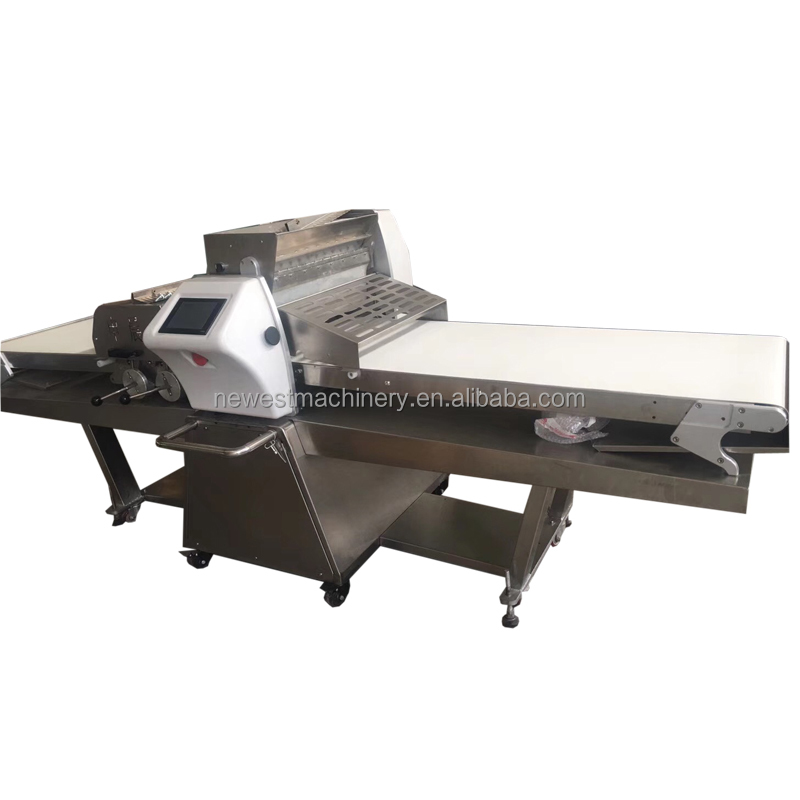 High technology computer PLC automatic dough sheeter with cutting station croissant dough sheeter