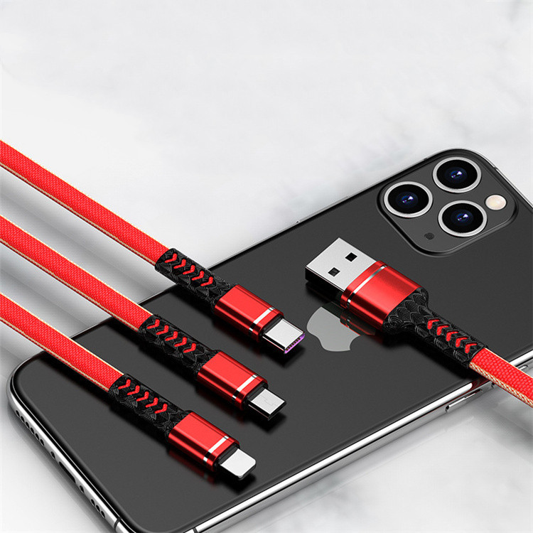 3 в 1 новый дизайн USB кабель micro usb тройной кабель для передачи данных творческий usb кабель для mp3/mp4/Аксессуары для мобильных телефонов