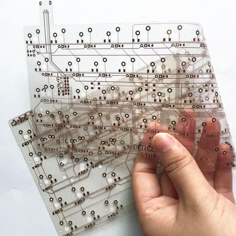 Custom double side pet material fpc transparent flex pcb