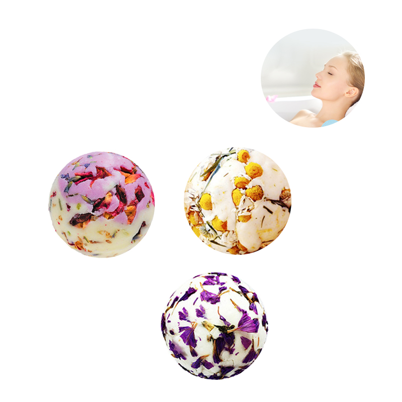 Wholesale Bombe De Bain Bath Bomb Bulk Dried Rose Petals Bathbombs Exfoliating Skin Care Smoke Color Bomb Fizzer Shower Steamer