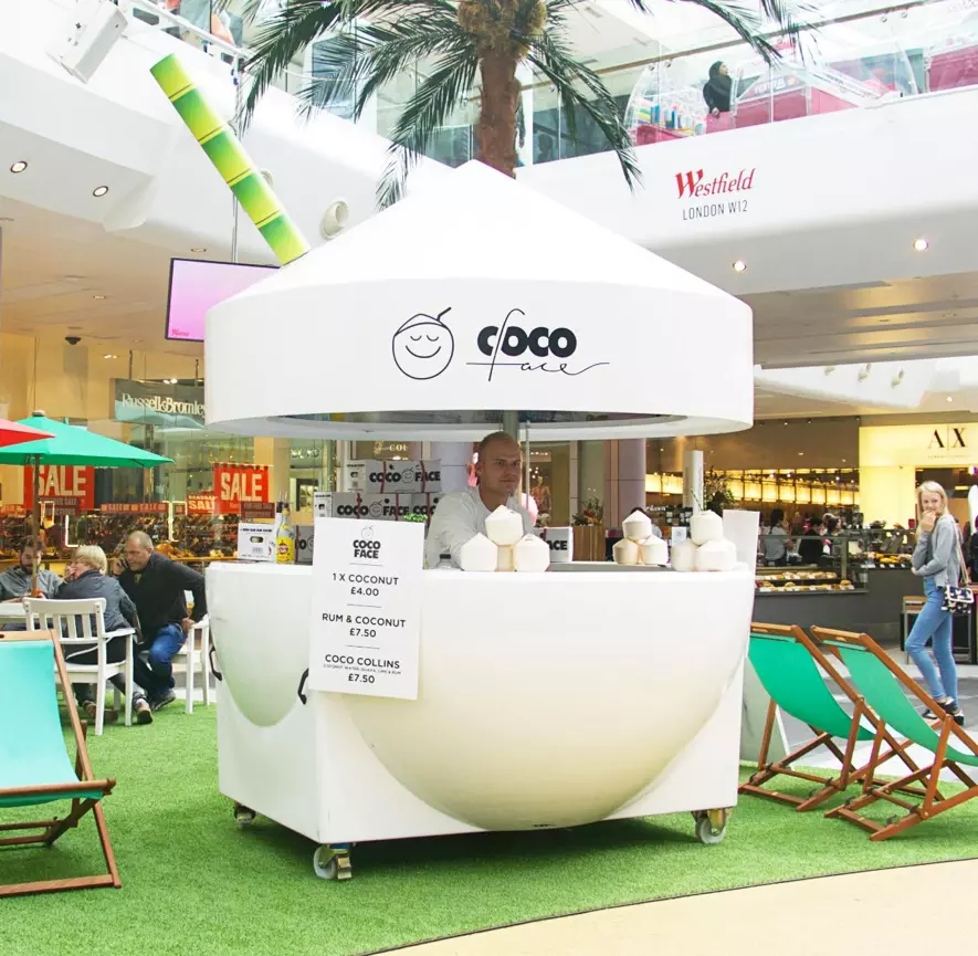 The cheapest coconut juice kiosk, coconut kiosk made in China outdoor food kiosk