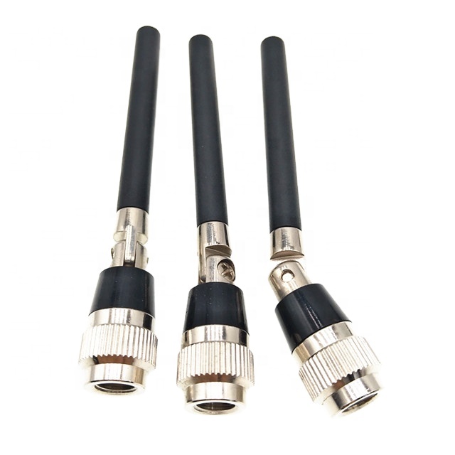 Black Dual Bands 2.4ghz 5ghz Wifi Swivel Monopole Bend Antenna with RP-SMA Male