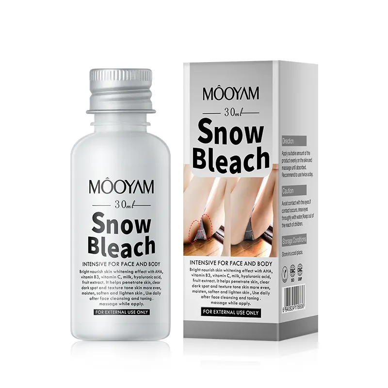 Private Label Face Body Whitening Snow Bleach Cream 7days Whitening Fastest Bleaching Strongest Private Parts Whitening Cream