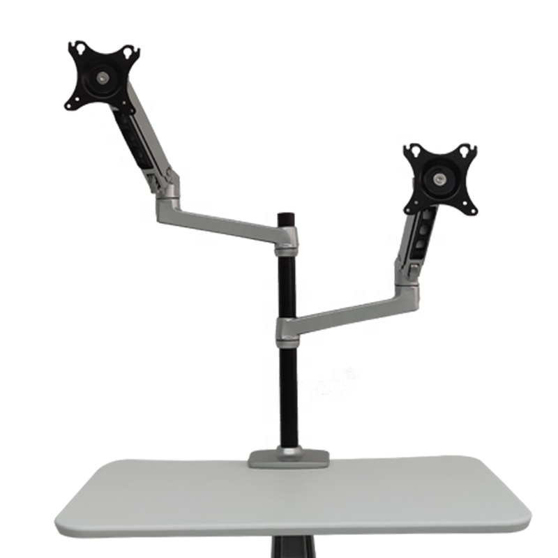tablet stand security thief bracket adjustable Dual screen display stand laptop mount arm Use home office meeting room