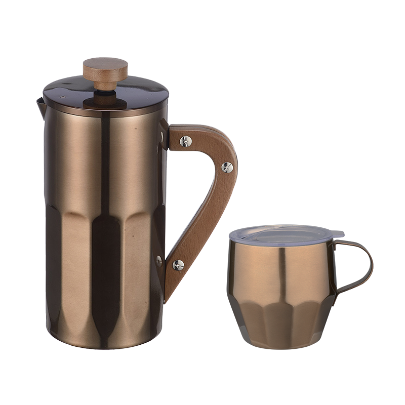 980ml Hot Selling Stainless Steel Office Home Moca Pot Coffee Maker Customized Cafe Coffee Maker Steel Pot With Handle
