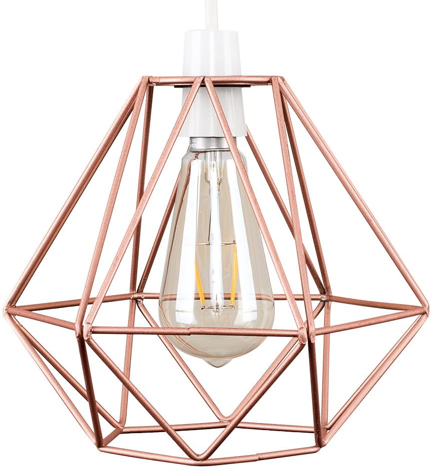 Lovely pink wire pendant bird cage metal DIY Ceiling Light/lamp Shade/housing