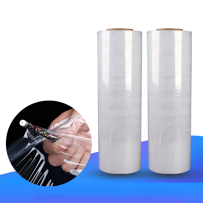 23 Mic Manual Packaging Clear Single Film Roll Ldpe Pallet Plastic 17 Mic Banding Stretch Film