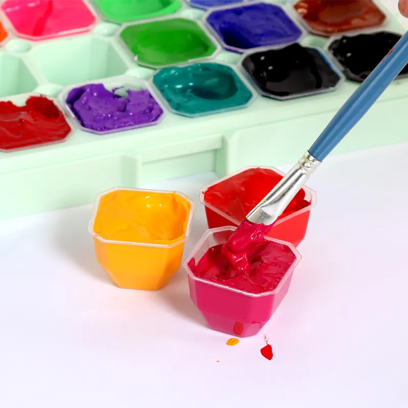 Art Supplies 30ml 24 Colors Gouache Paints Set in Jelly Gouache Paint