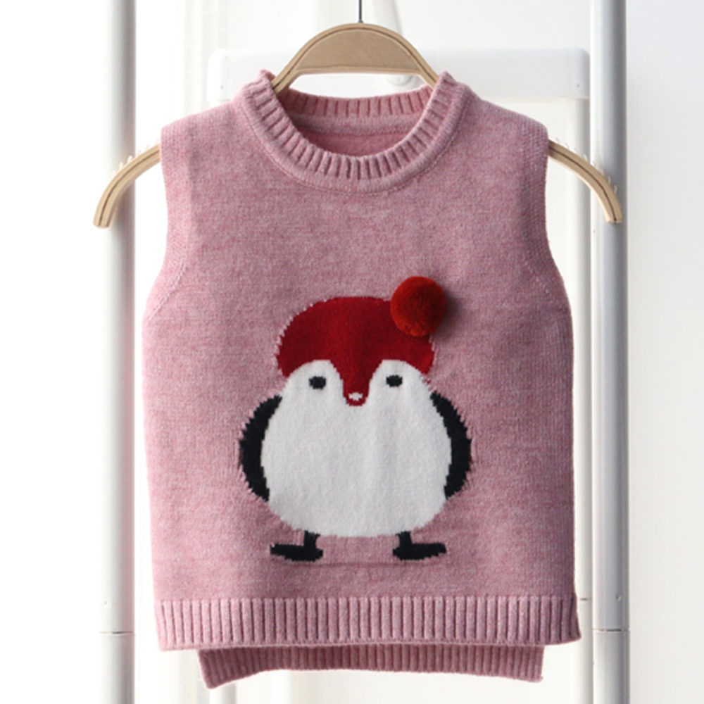 Korean autumn round neck waistcoat children sweater vest for daily