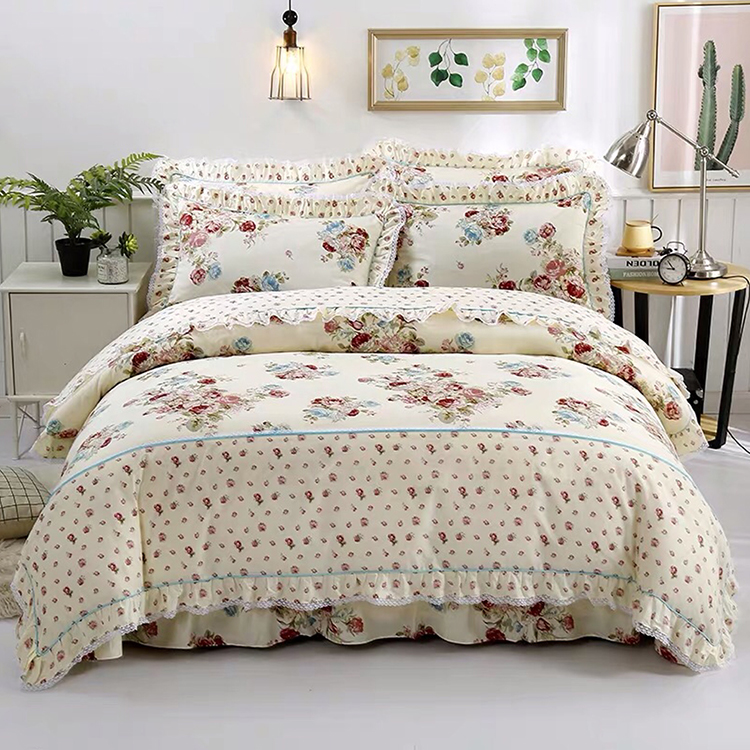 New red small flower disperse printed pattern polyester microfiber fabric