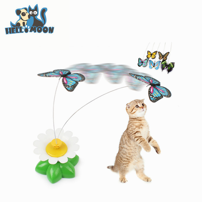 Customized Logo Electric Butterfly Bird Pet Interactive Cat Toys