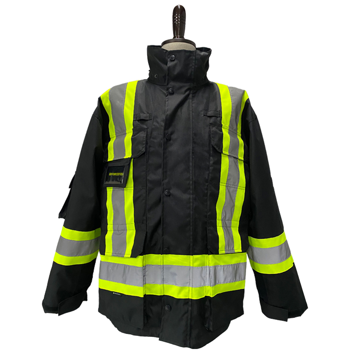 2020 High quality RIPSTOP 3-IN-1 PARKA WITH PUFFER JACKET with reflective stripe safety personal workwear
