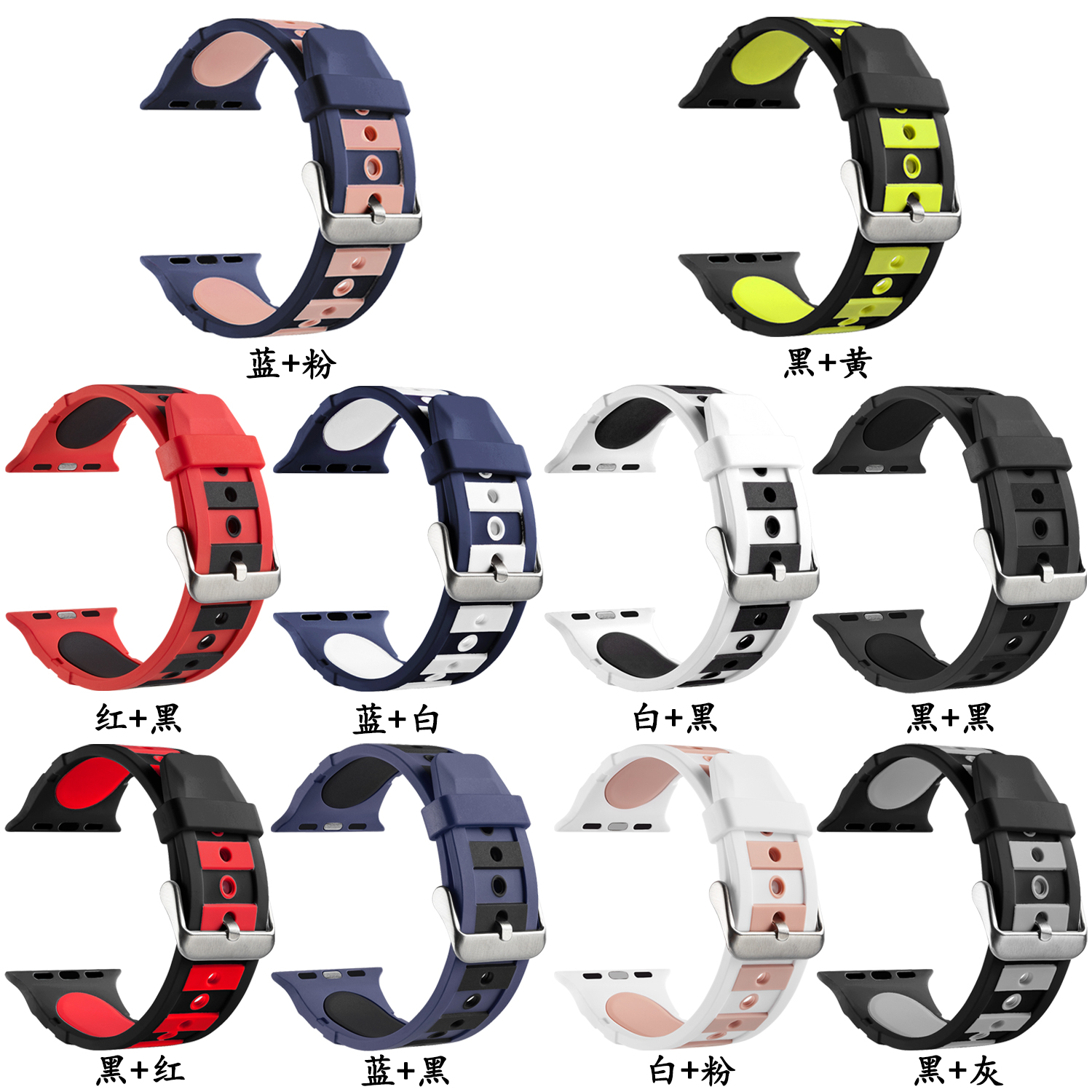 Removable smart watch band 38 40 42 44mm silicone nylon metal straps for IWO series 5 6 watches colorful custom watch bands