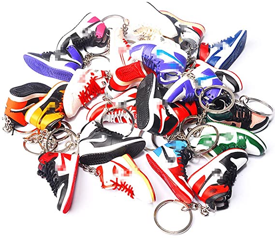 Оптовая продажа 3D мини Кроссовки AJ Jordan Брелок модель симпатичные брелки для ключей, с коробкой