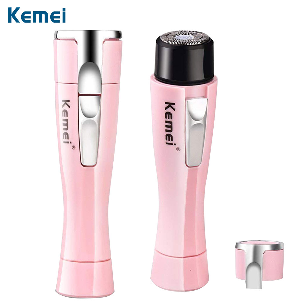Kemei KM-1012 Wholesales Eye Brow Epilator for Women Electric Painless Facial Bikini Underarm Body Hair Remover