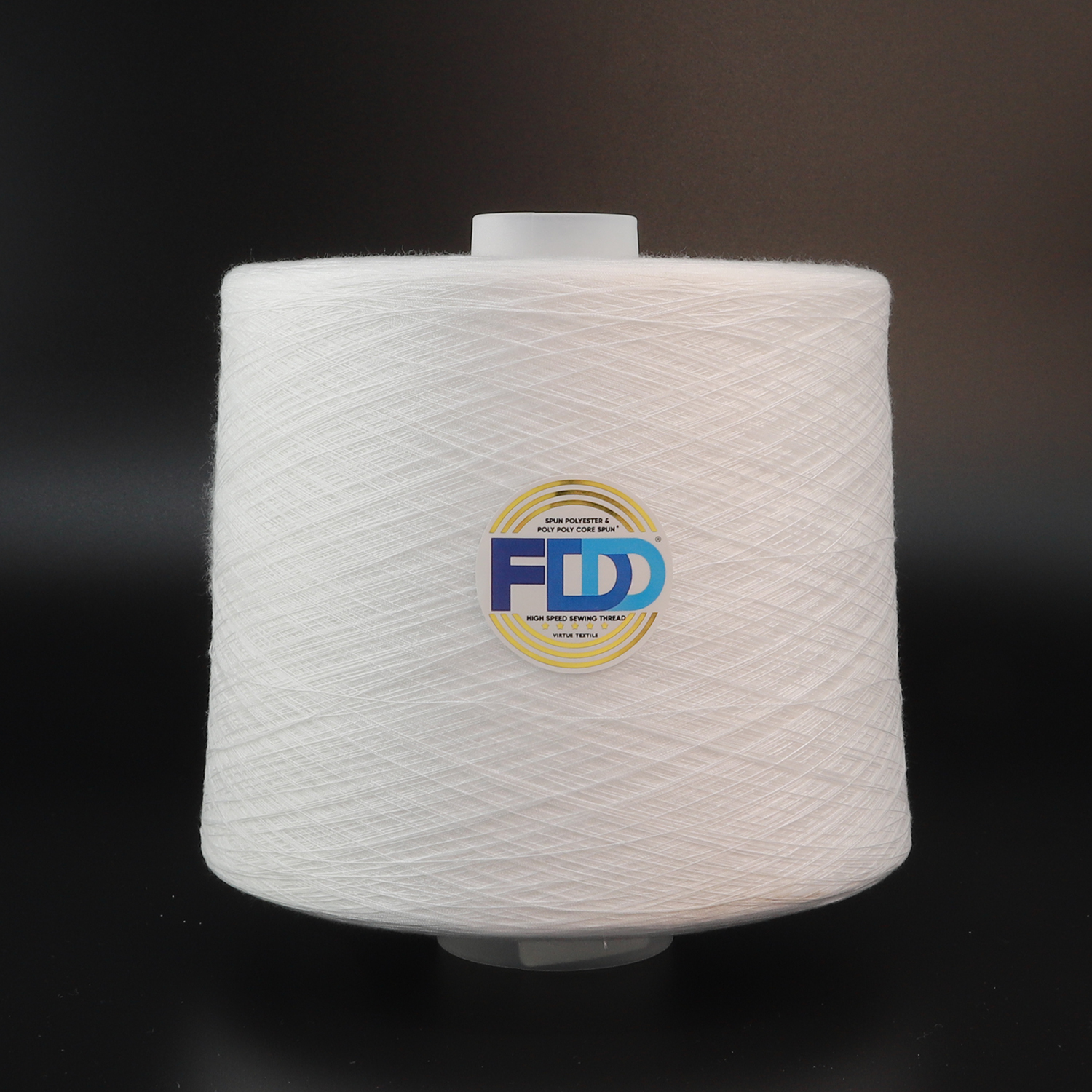 FDD закрученная полиэфирная швейная нить 40/2 сырая белая пряжа t.fo twist