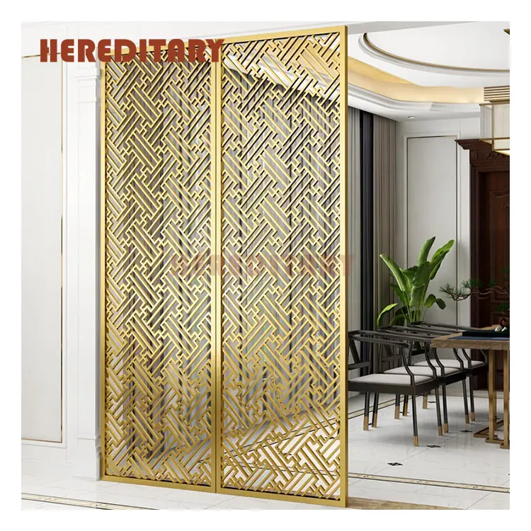 Art laser cut outdoor privacy metal screen with aluminum cnc engraved panels