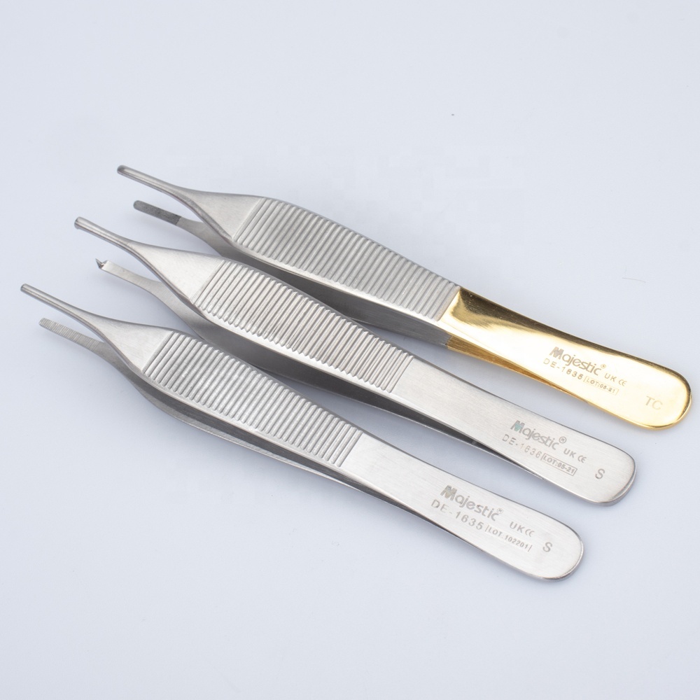 Adson Tissue Forceps Dressing Forceps Surgical Tweezers Medical Dressing For Dental Surgical Instrument