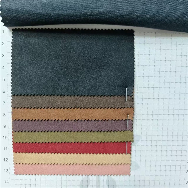 New products in stock two-color effect cowhide fluff PU leather rayon backing leather pu leather for garments