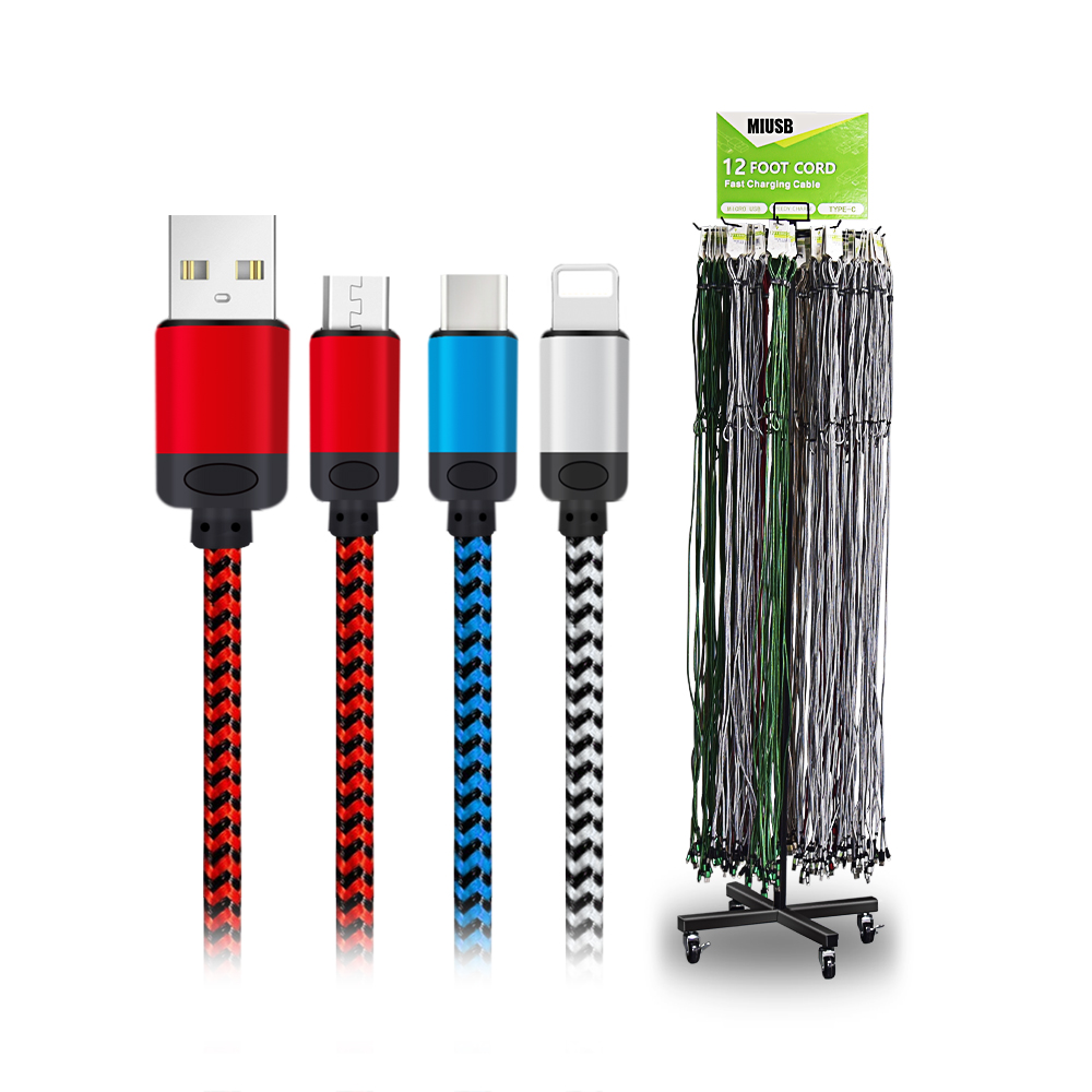 OEM usb c кабель зарядное устройство 3 фута 6 футов 10 футов Плетеный 2.8A usb зарядный кабель Шнуры Тип c Быстрый кабель для iphone