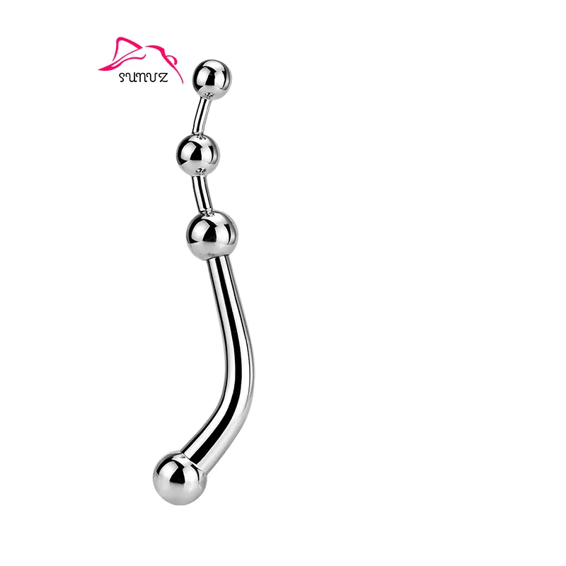 Large Stainless Steel Alloy Easy To Carry Butt Plug Sex Toys Inflatable Beaded Anal Beads For Extra Pleasure