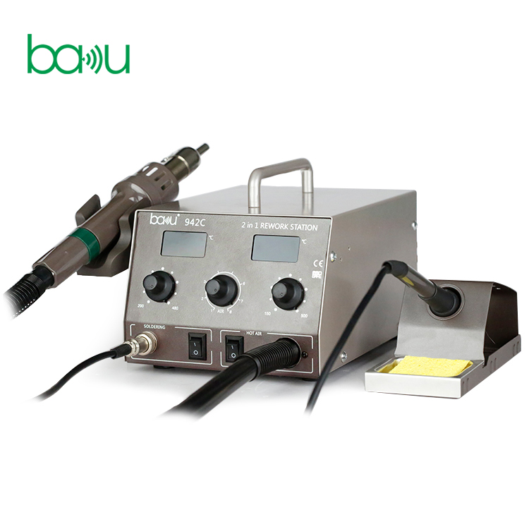 BAKU New product    ba-942C hot air gun with mobile phone smd soldering rework station for Cellphone Repair and IC Repair