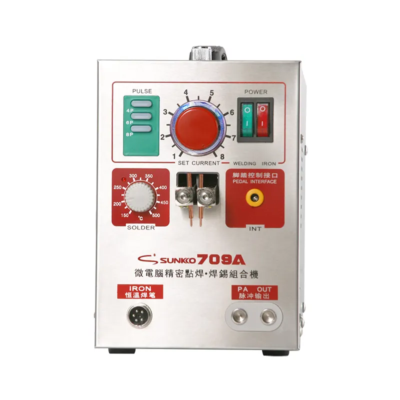 Аппарат для точечной сварки SUNKKO 709A, фиксированная сварка + ручка + паяльник 3 в 1, можно выбрать 3 вида сварки