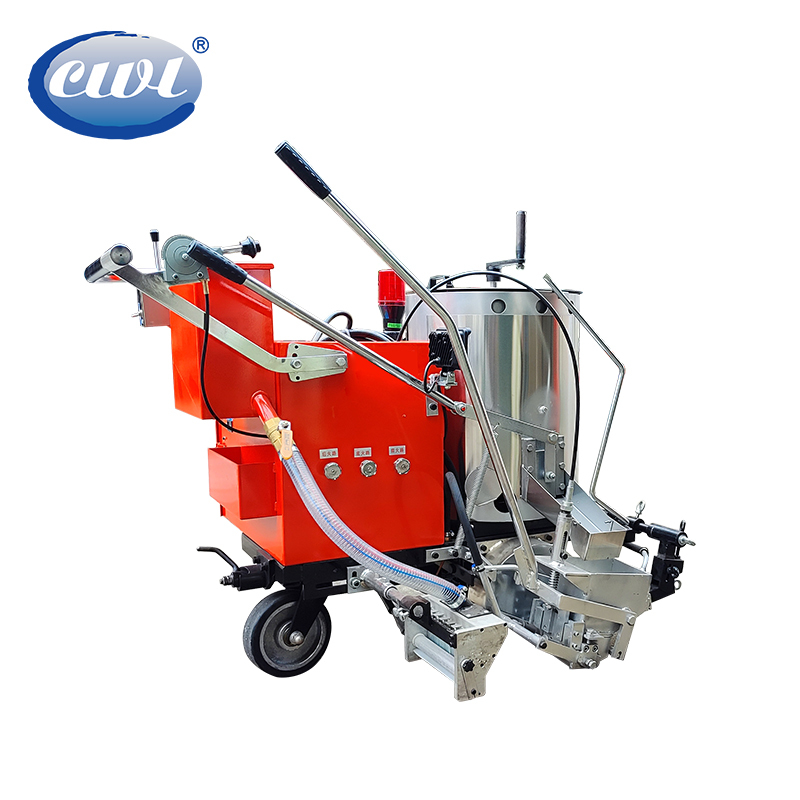 High quality hand push thermoplastic plastic machine 15cm shoe hot melt road marking equipment