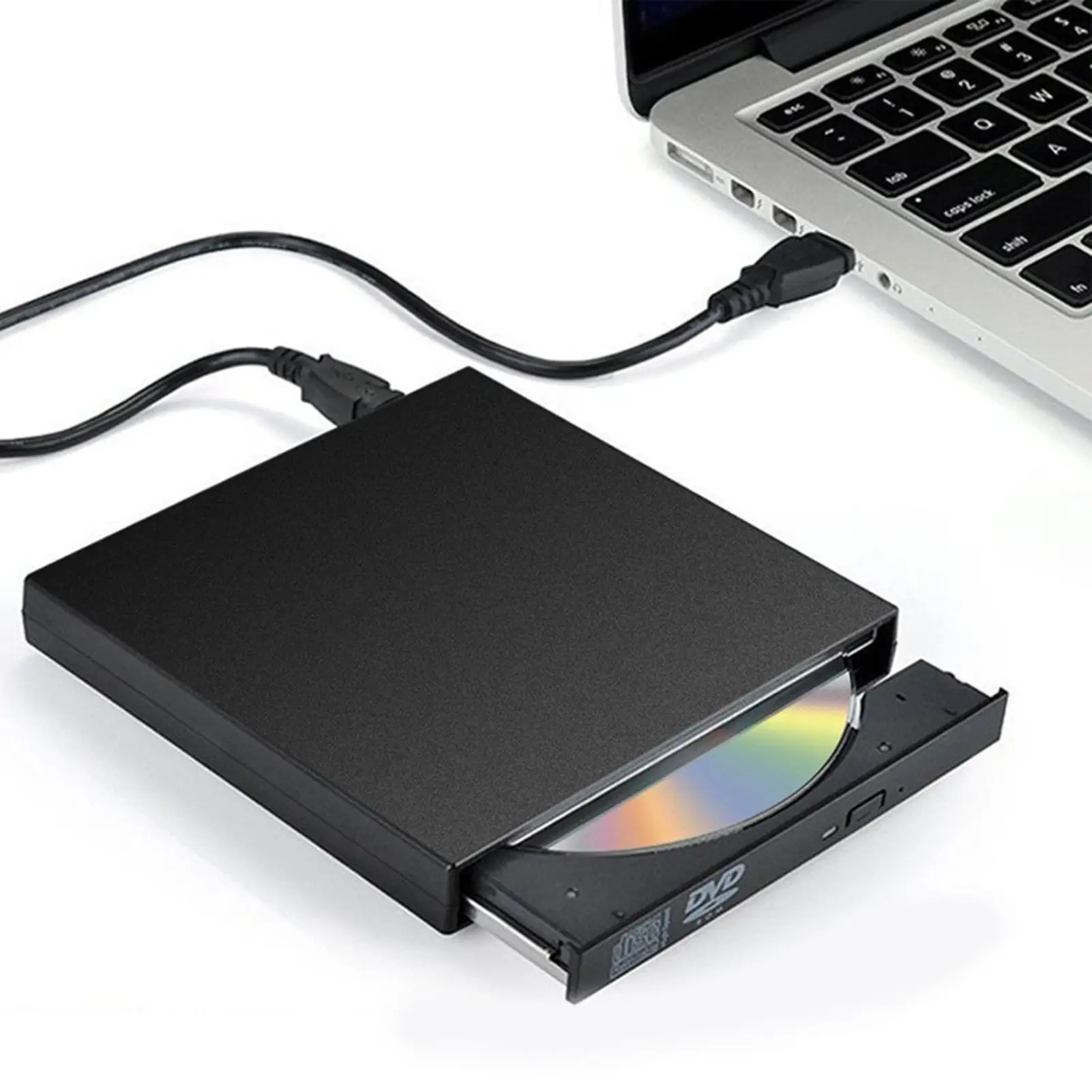 Внешний DVD-привод, USB2.0 Портативный CD/DVD +/-RW-привод/DVD-плеер, устройство записи компакт-дисков для ноутбука, настольного компьютера