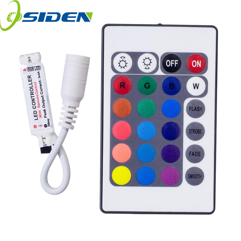 DC12V 6A 3x2A 24Key Мини ИК пульт дистанционного управления RGB LED контроллер для гибкой ленты SMD3528 5050 RGB светодиодные полосы света