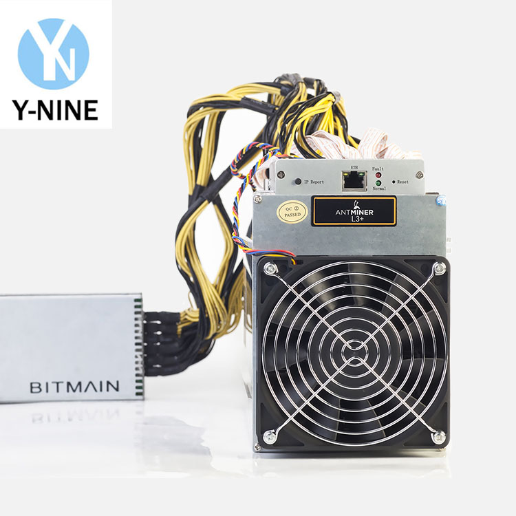 Bitmain Antminer L3 + с блоком питания Scrypt Asic, б/у Майнер Litecoin 504mh/s 800 Вт