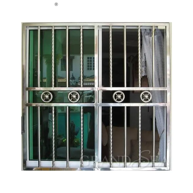 Fancy simple rust proof 304 stainless steel window grill design price