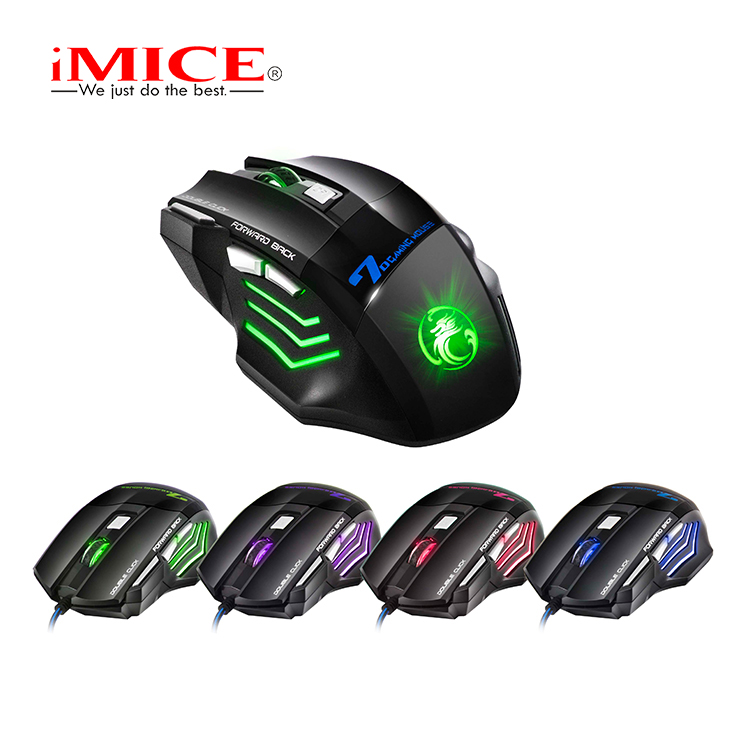 Проводная игровая мышь, 7 клавиш, RGB подсветка, для компьютера, ноутбука, геймера
