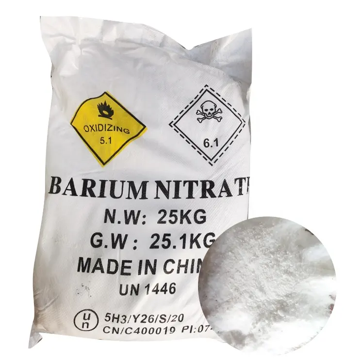 China Supplier High Purity Best Grade 98.5% colorless crystal or white crystalline powder Barium Nitrate