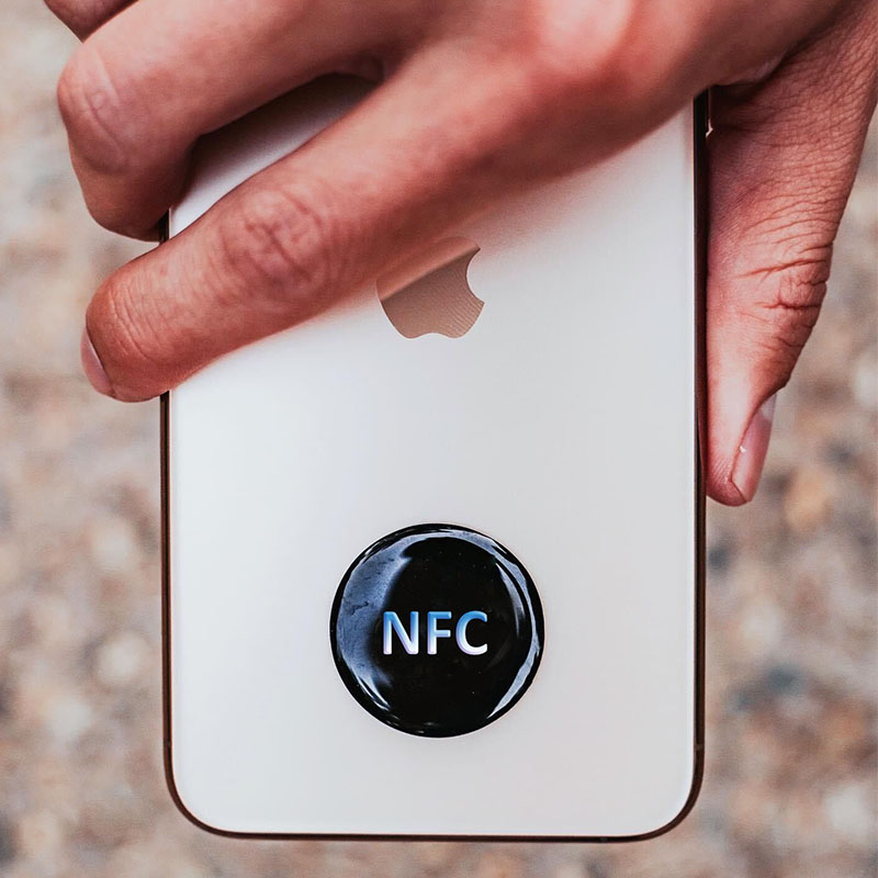 Digital Business Card NFC Phone Sticker Social Media compatible with iOS and Android