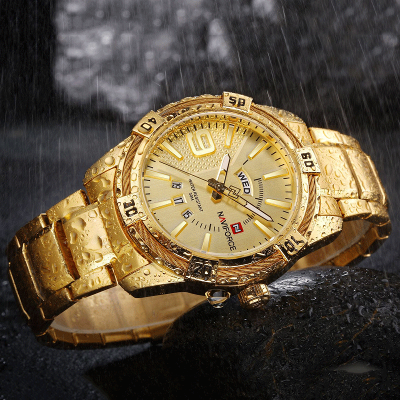 Naviforce 9117 Reloj Роскошные наручные часы из нержавеющей стали модные повседневные водонепроницаемые наручные часы Navy Force 2019 горячая распродажа