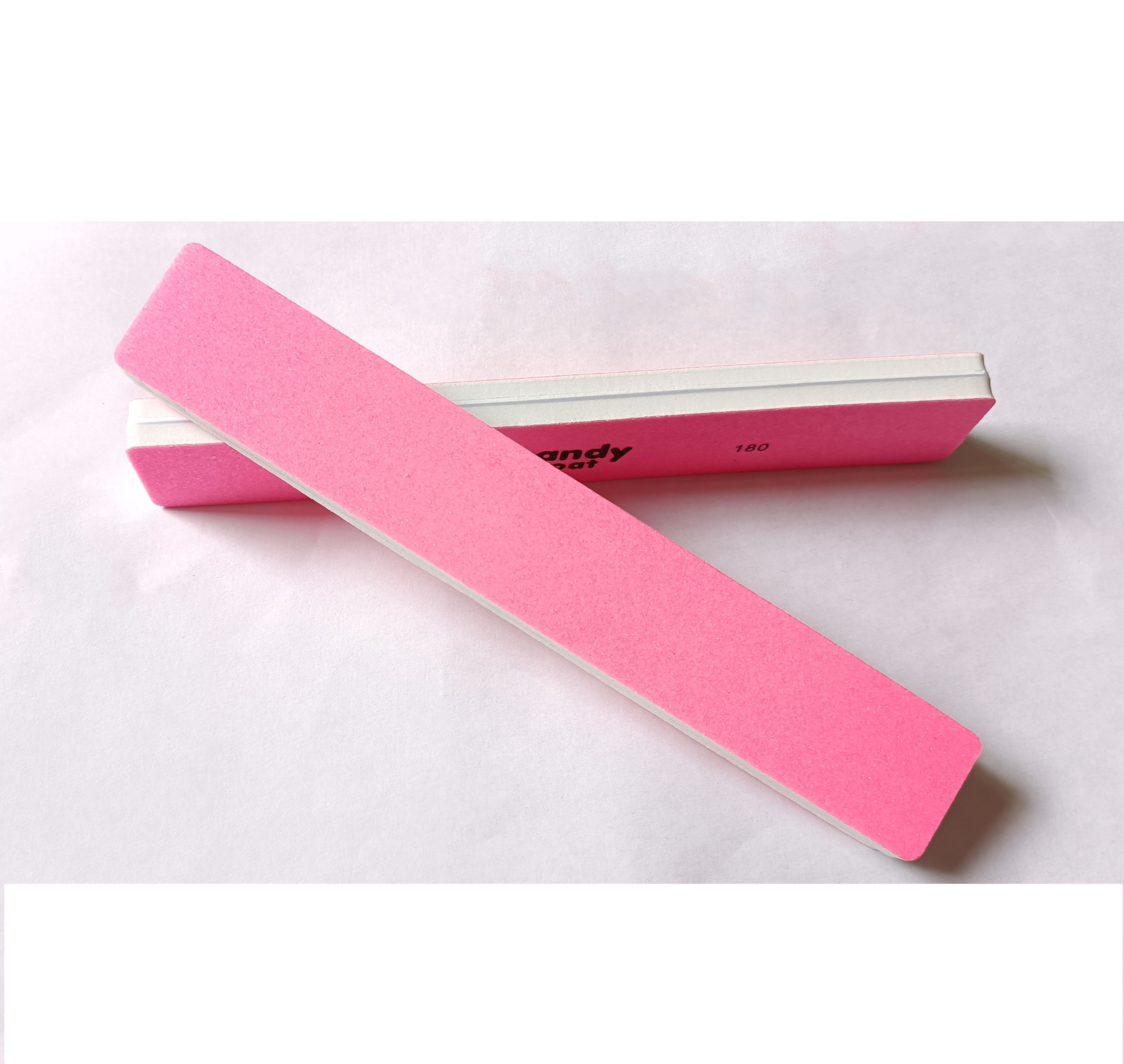 Wholesale custom private logo square shaped nail files 80 100 120 150 180 240 pink square shape nail file
