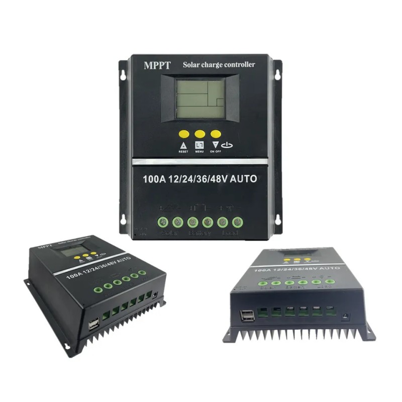 MPPT PWM 100a 12v 24v 36v 48v автоматический контроллер солнечного заряда солнечное Pv зарядное устройство с Lcd & Dual Usb