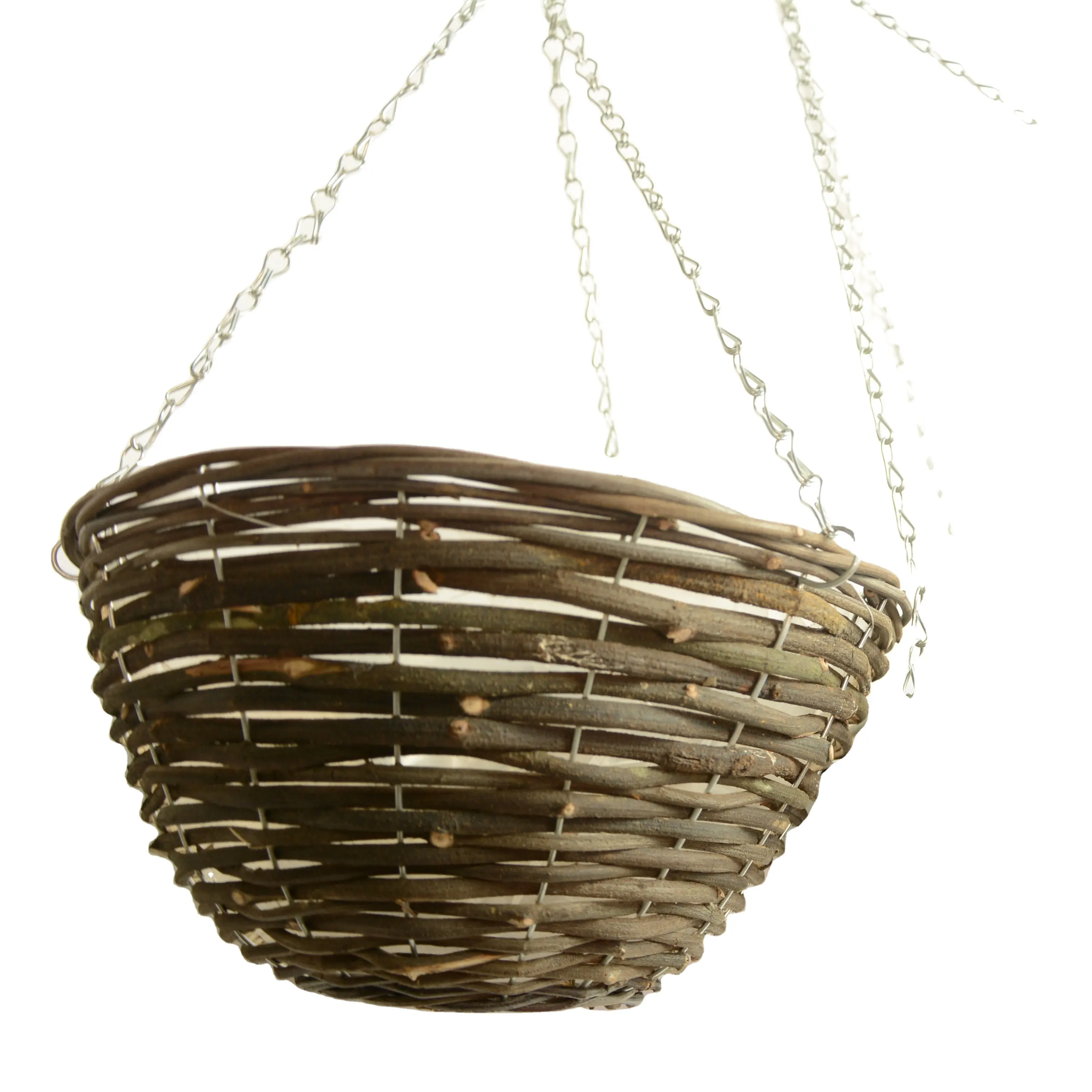 100% Natural Rattan Hanging Flower Planting Basket Pots Round shape basket