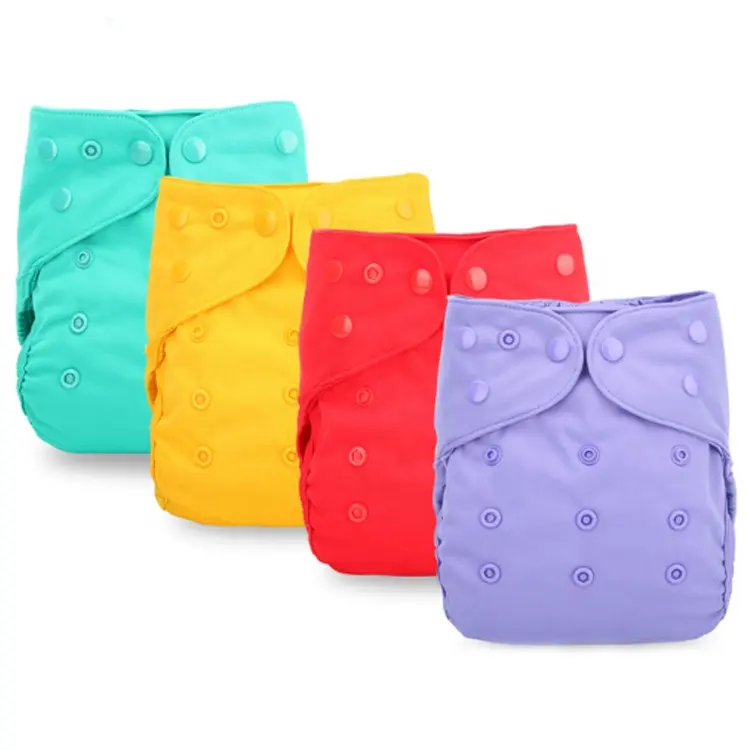 One Size Fits Waterproof Pul Reusable Comfortable Eco Solid Color Cloth Diaper Cover
