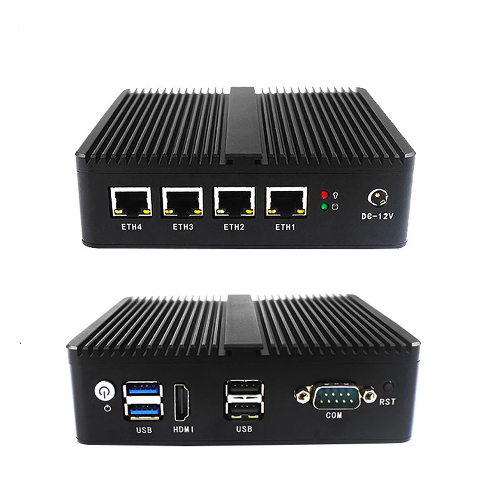 Мини-ПК брандмауэр Pfsense Soft Router In-tel Celeron J1900 J4125 4 * i211 Nics RS232 USB-шлюз аппаратное обеспечение Поддержка VPN серверного маршрутизатора