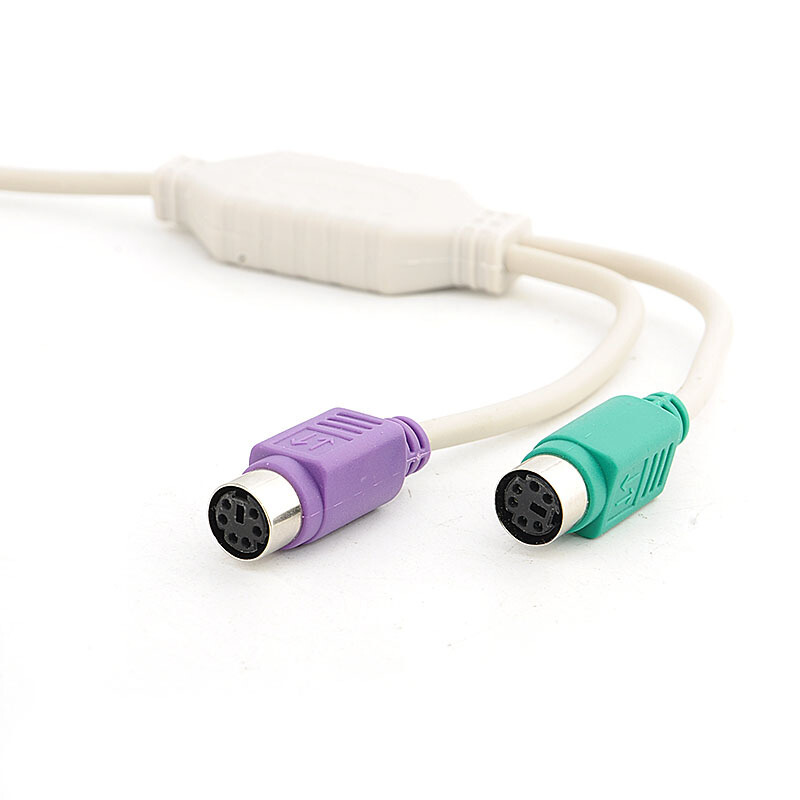Кабель-переходник с USB штекер на PS/2 PS2 гнездо для клавиатуры аксессуары для компьютера Адаптер для клавиатуры