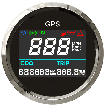 Новый дизайн УФ-фильтр 52 мм с ЖК-дисплей цифровой GPS Спидометр для мотоцикла/автобус/грузовик со встроенным области компенсация
