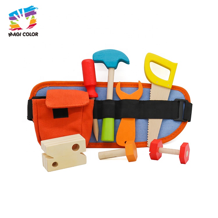 wholesale mini educational wooden toy tool bag for children W03D133