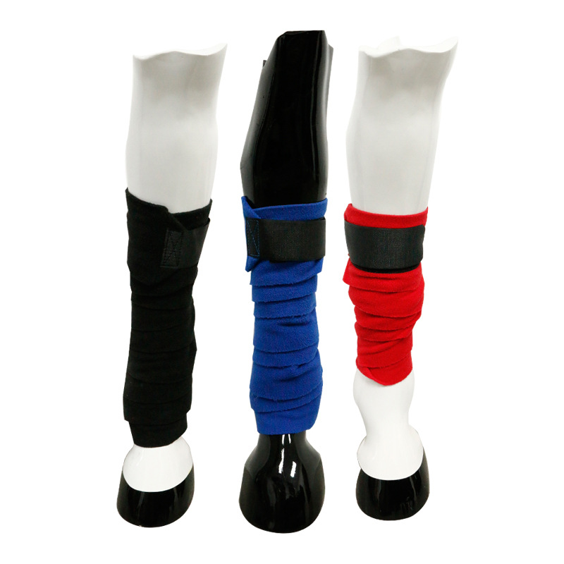 Professional Custom Design Size Color Bandage For Horse Leg Red Fleece Bandage