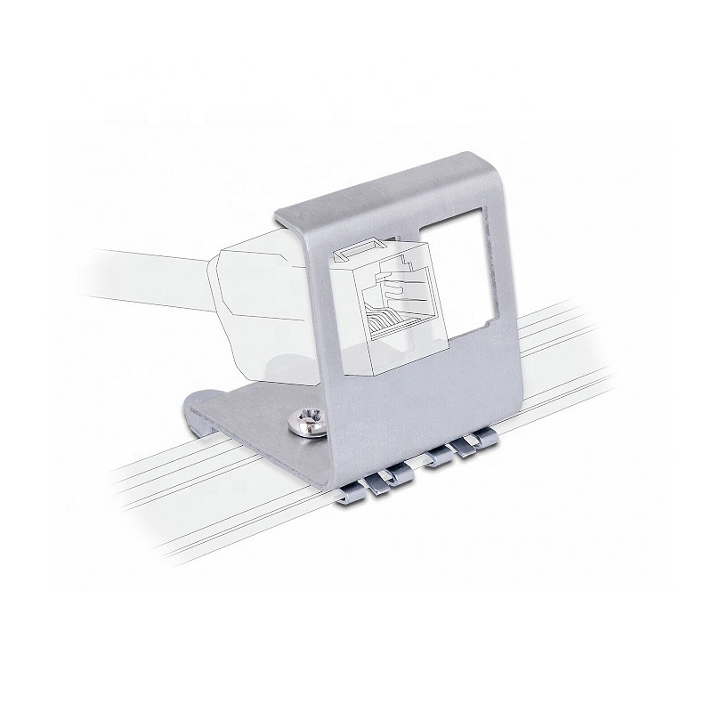RJ45 2-портовый DIN Rail Keystone адаптер для 35 мм din-рейка электрическая распределительная коробка металлический монтажный Keystone Jack держатель