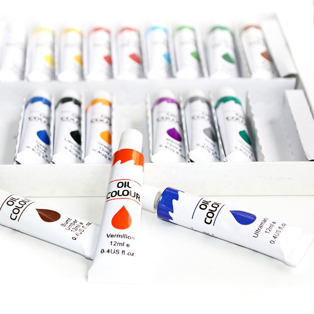 12ml 12 colors quality buik artist kids art oil colours painting set