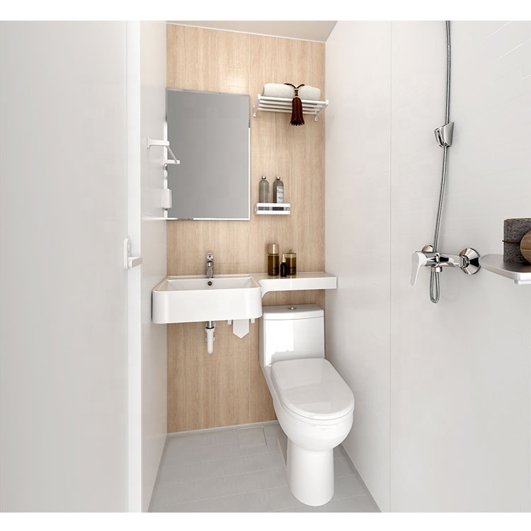 Modern Style Modular Prefab Bathroom Pod with Toilet and Shower Waterproof Lightweight Eco-Friendly