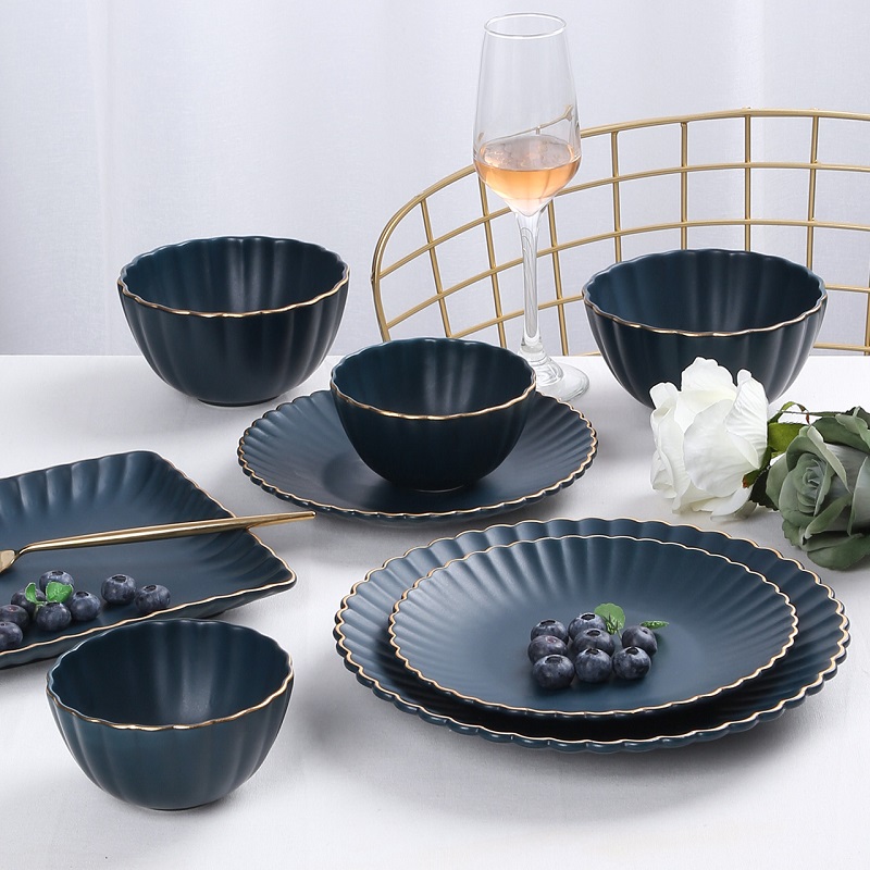 factory supplier Matte dinnerware sets ceramic bowl porcelain dinner sets ceramics plates