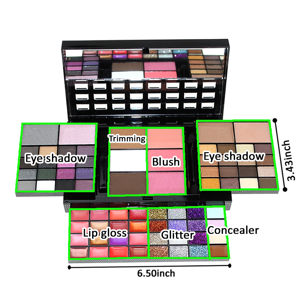 Factory Price 74 colors Piano box shaped Highly Pigmented Eye Shadow Blush powder matte Makeup Shimmer Cosmetic